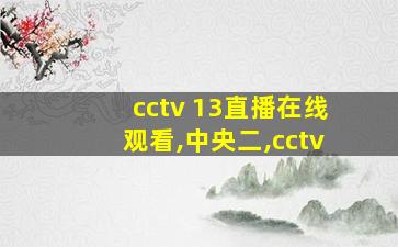 cctv 13直播在线观看,中央二,cctv